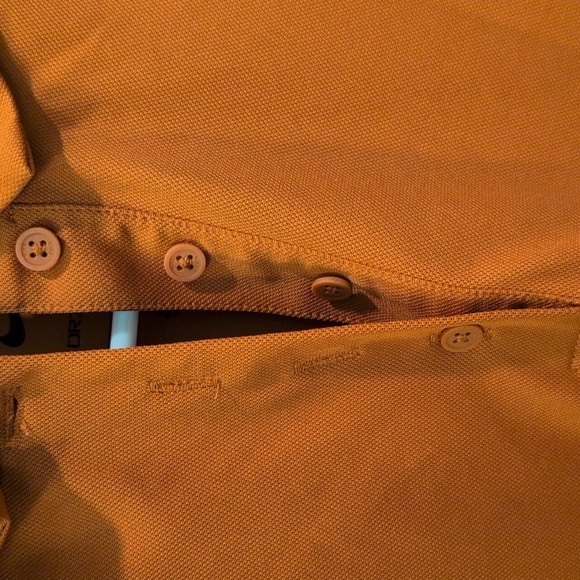 Nike Orange Fitted Polo Dry-fit Short Sleeve Tee - Picture 4 of 6